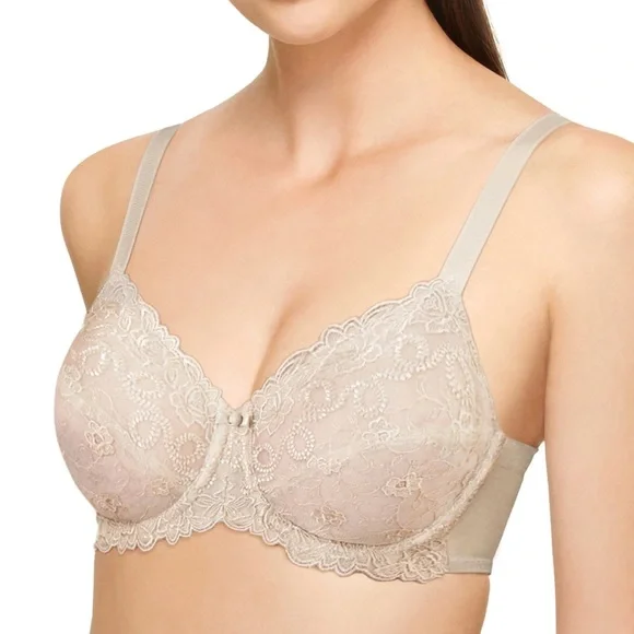 NWT WACOAL 85720 "Renaissance Rose" Full Figure Underwire, Lace Bra, Beige 34DDD - Picture 8 of 8